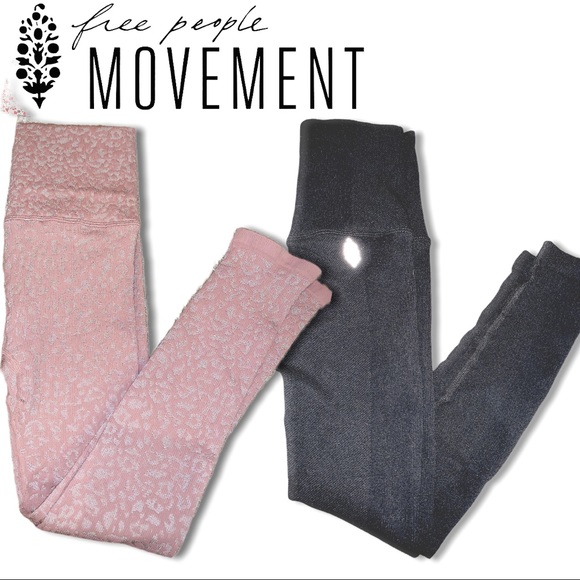 Set of 2 New Free People Movement Ribbed Leggings - Picture 5 of 13